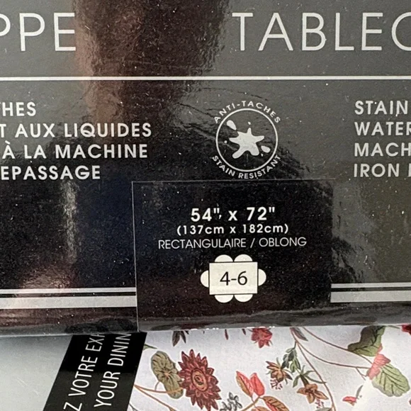 Ambiance Silver Patterned Tablecloth - Picture 2 of 3